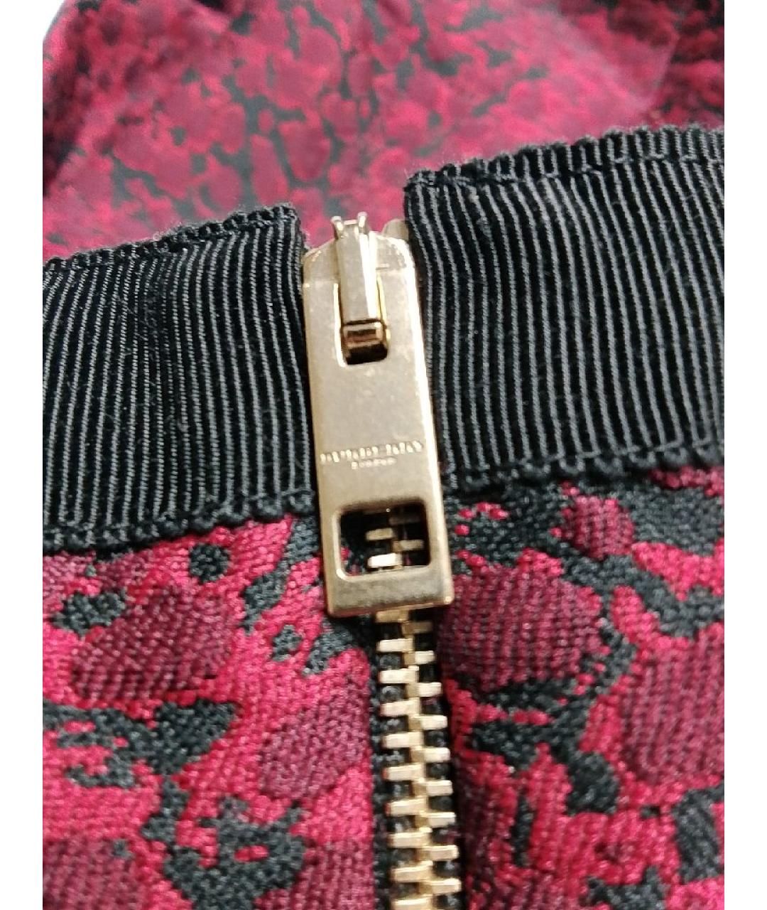 BURBERRY Красная полиэстеровая юбка мини, фото 6