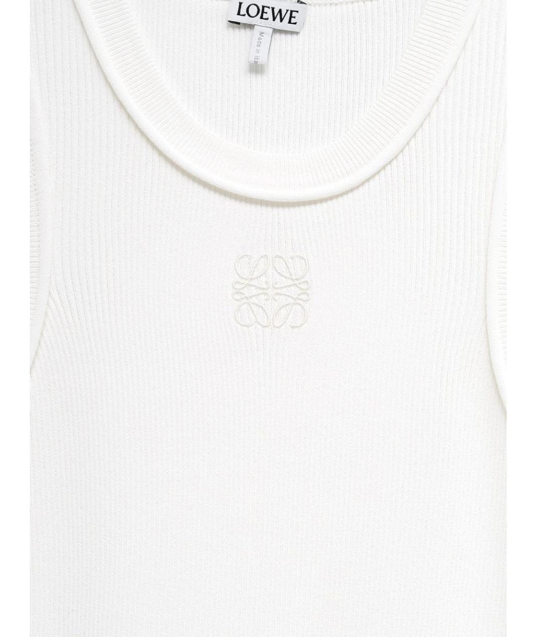 LOEWE Белая полиэстеровая майка, фото 2