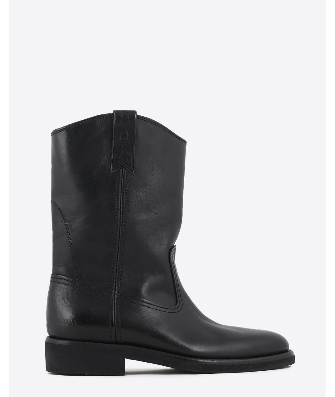 GOLDEN GOOSE DELUXE BRAND Черные кожаные полусапоги, фото 9