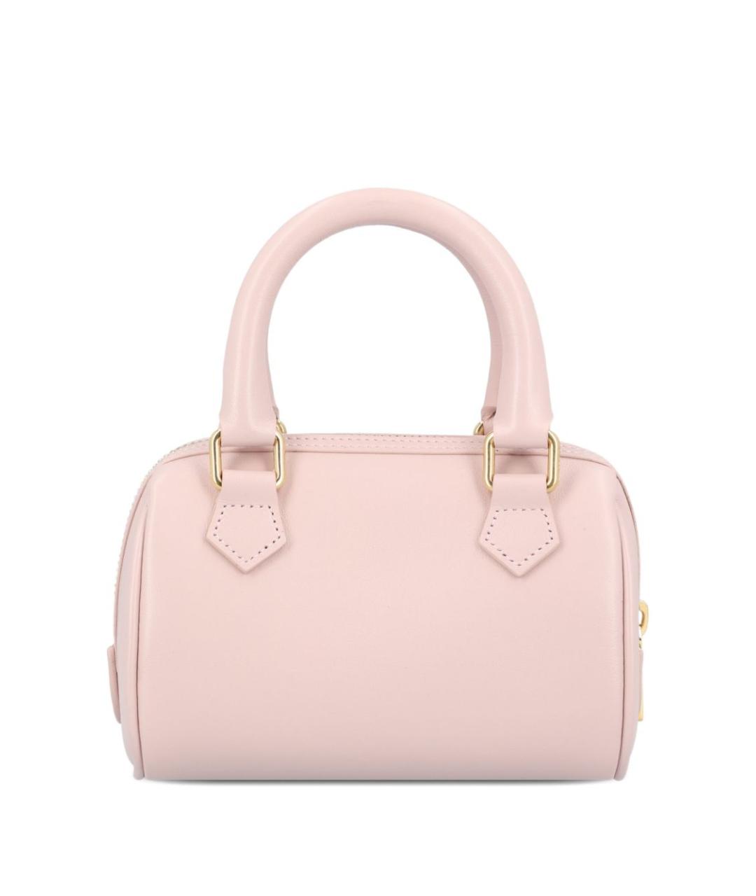 CELINE Розовая кожаная сумка с короткими ручками, фото 3