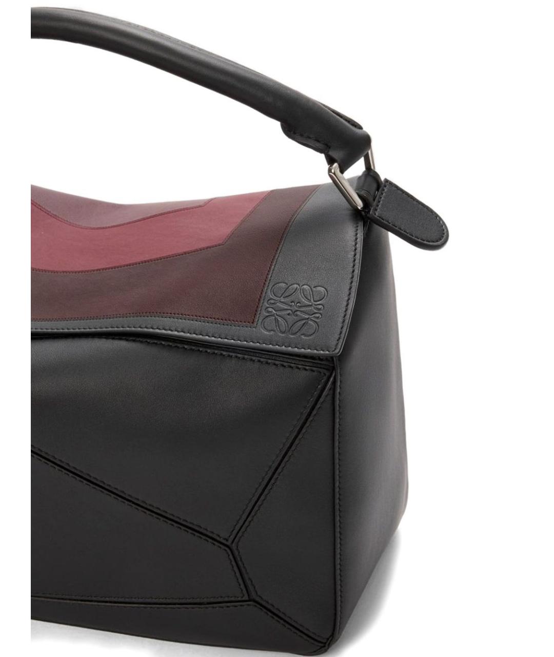 LOEWE Черная кожаная сумка на плечо, фото 4