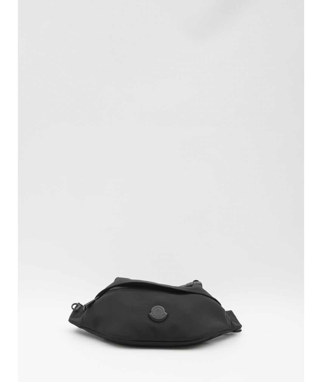 MONCLER Черная тканевая поясная сумка, фото 3