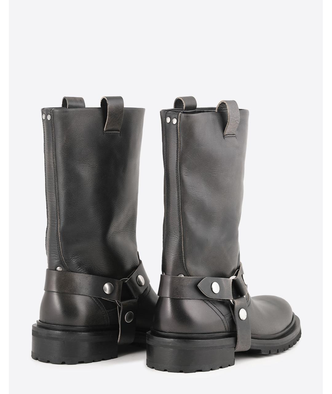 GOLDEN GOOSE DELUXE BRAND Черные кожаные полусапоги, фото 4