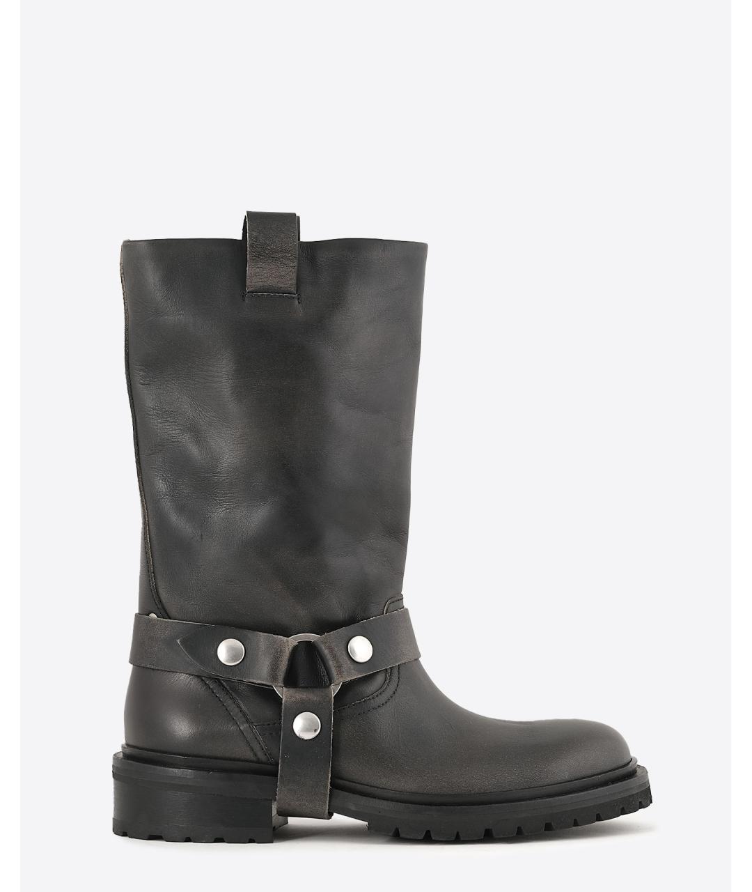 GOLDEN GOOSE DELUXE BRAND Черные кожаные полусапоги, фото 8