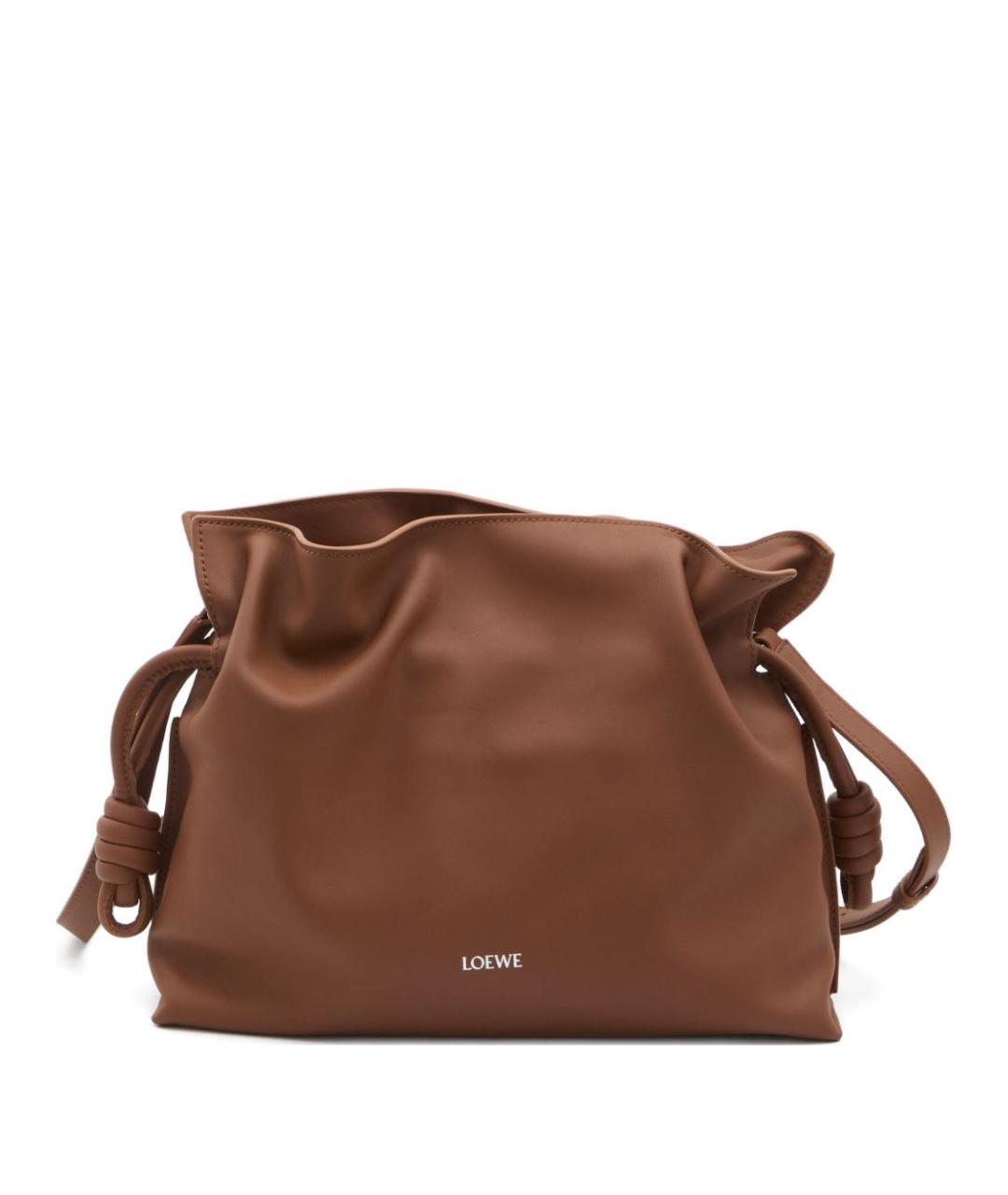 LOEWE Коричневая кожаная сумка через плечо, фото 1