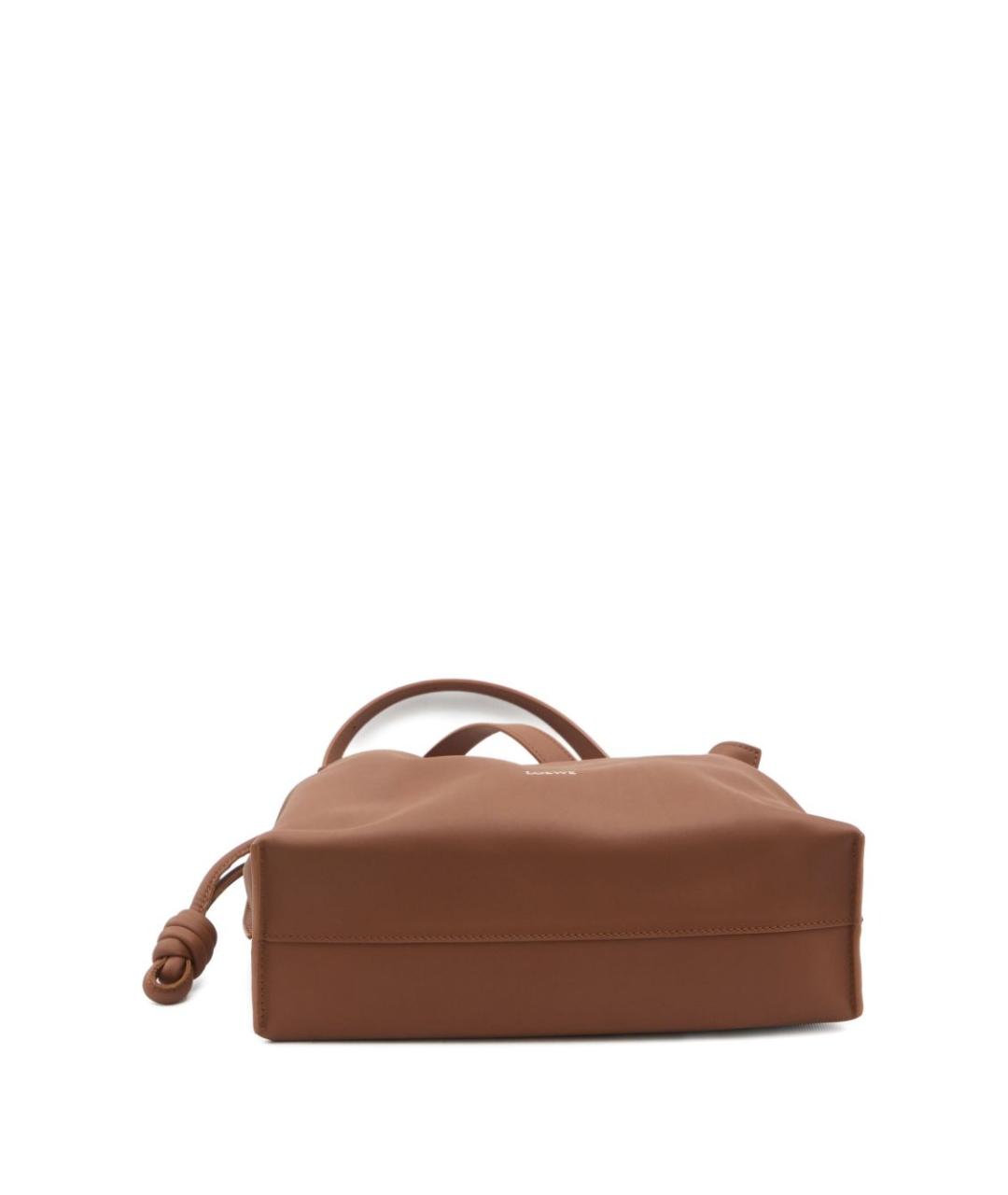 LOEWE Коричневая кожаная сумка через плечо, фото 3