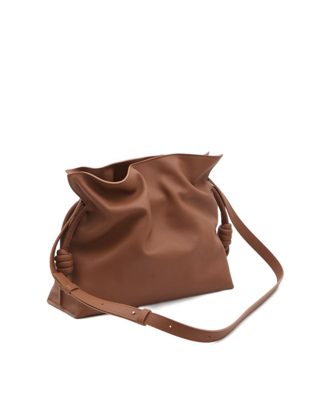 LOEWE Коричневая кожаная сумка через плечо, фото 4