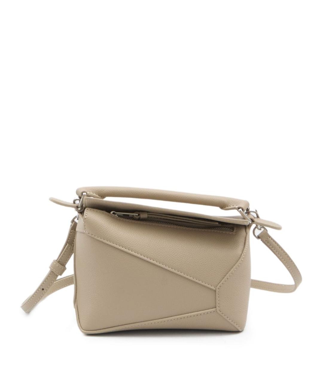 LOEWE Белая кожаная сумка с короткими ручками, фото 1