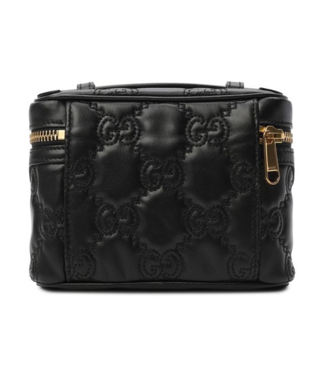 GUCCI Черная кожаная сумка с короткими ручками, фото 3