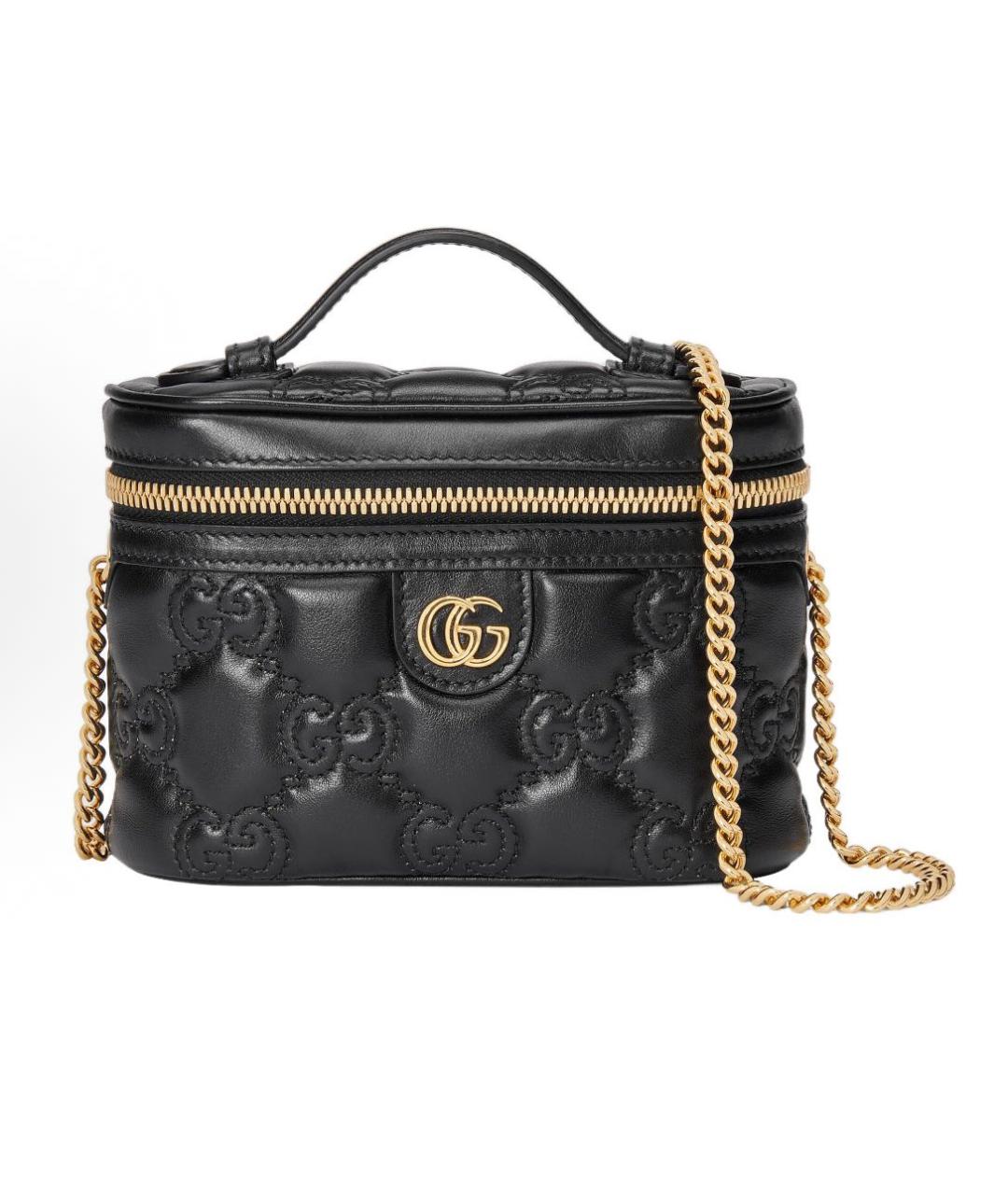 GUCCI Черная кожаная сумка с короткими ручками, фото 7