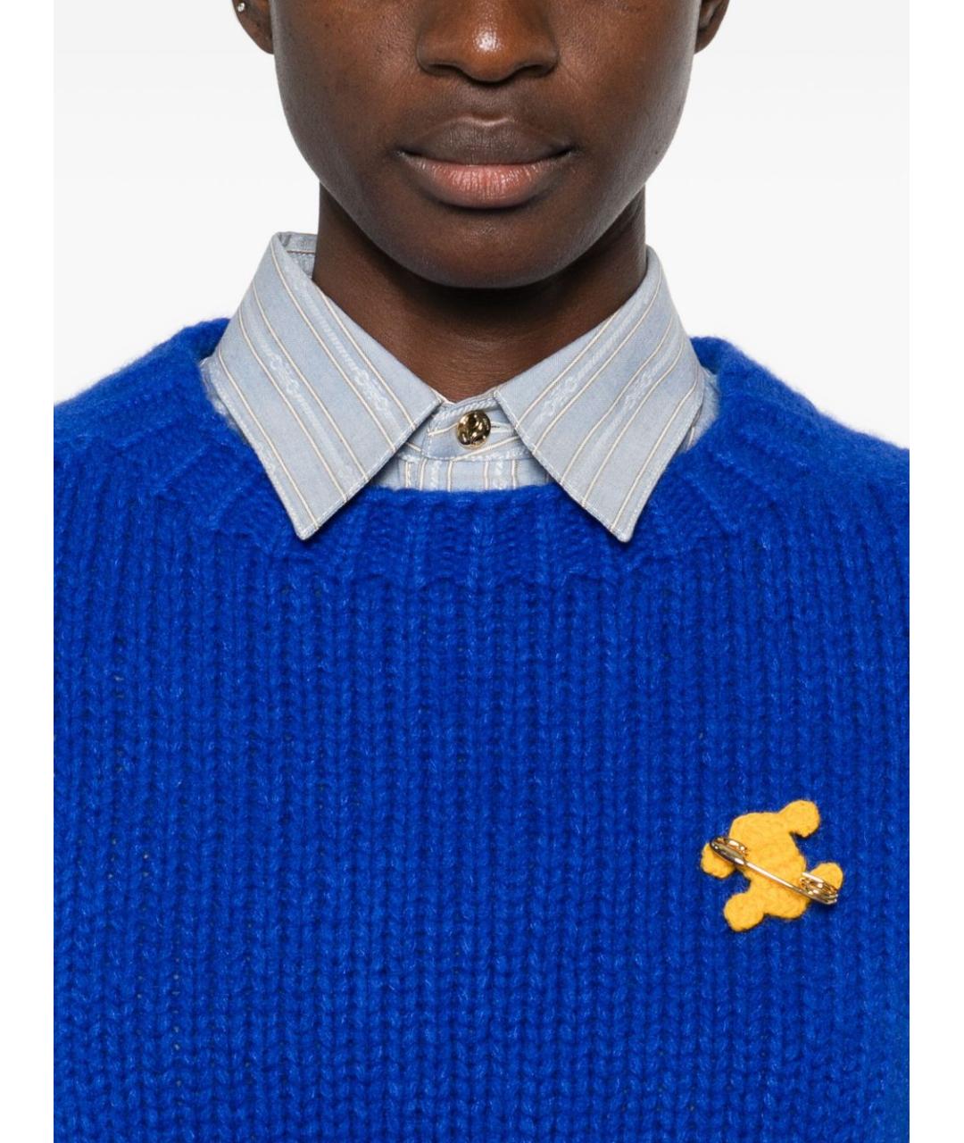 CELINE Синий кашемировый джемпер / свитер, фото 4