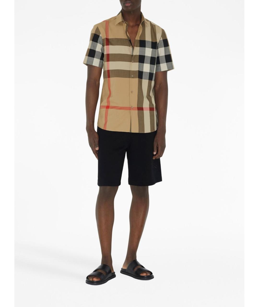 BURBERRY Бежевая хлопковая кэжуал рубашка, фото 3