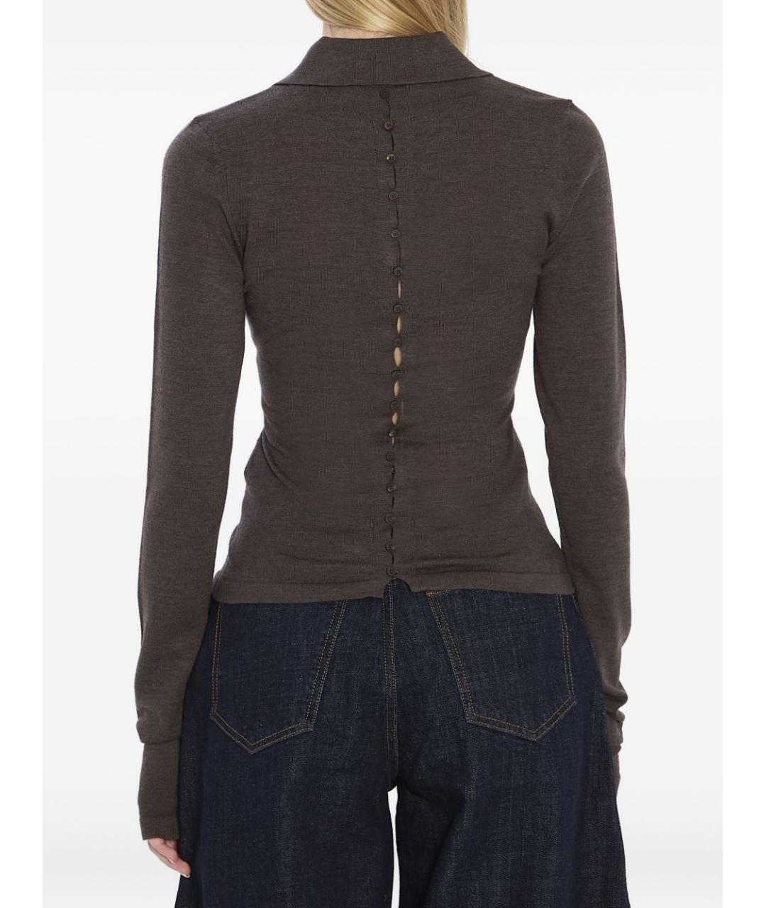 JACQUEMUS Коричневый шерстяной джемпер / свитер, фото 3