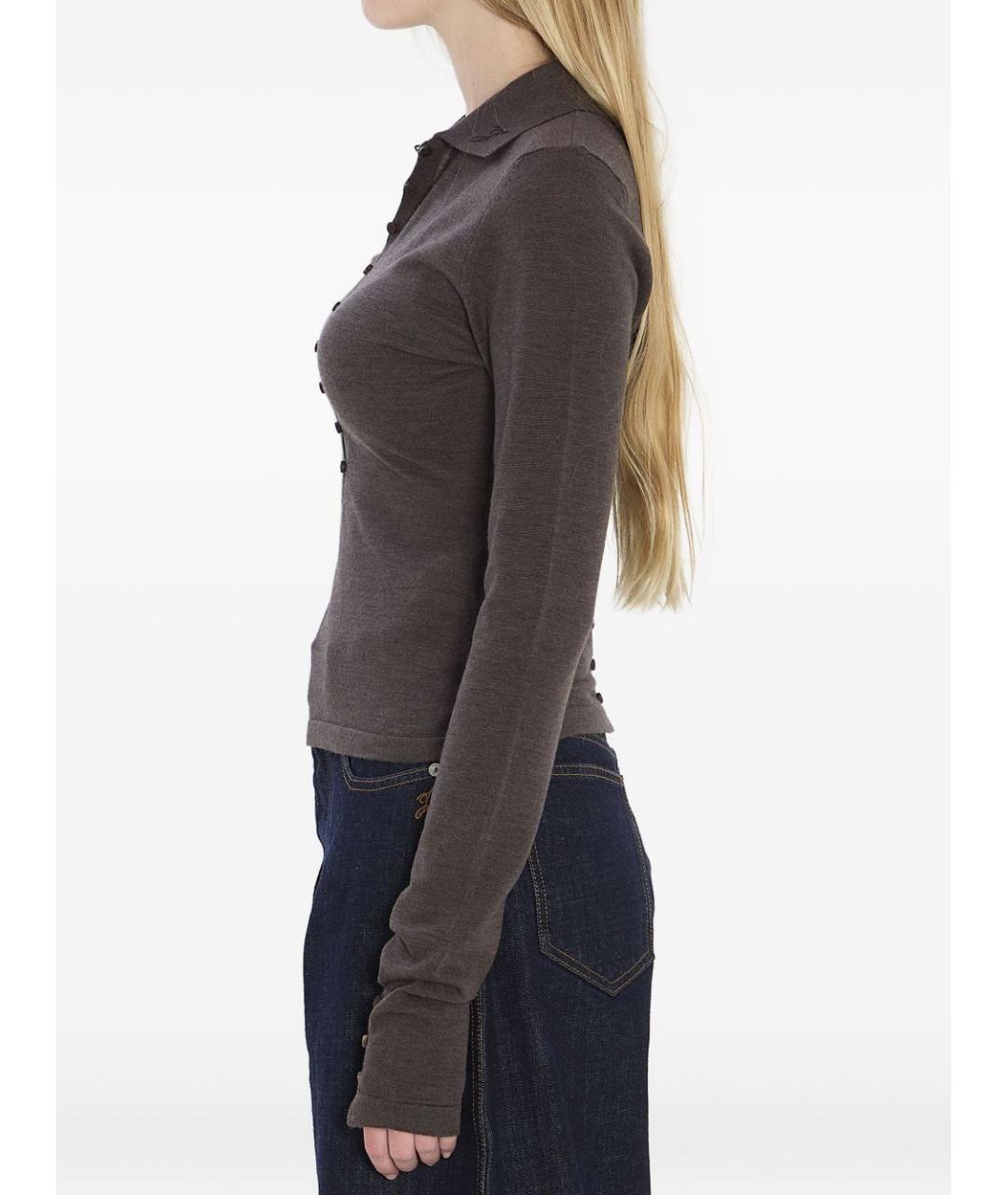 JACQUEMUS Коричневый шерстяной джемпер / свитер, фото 4