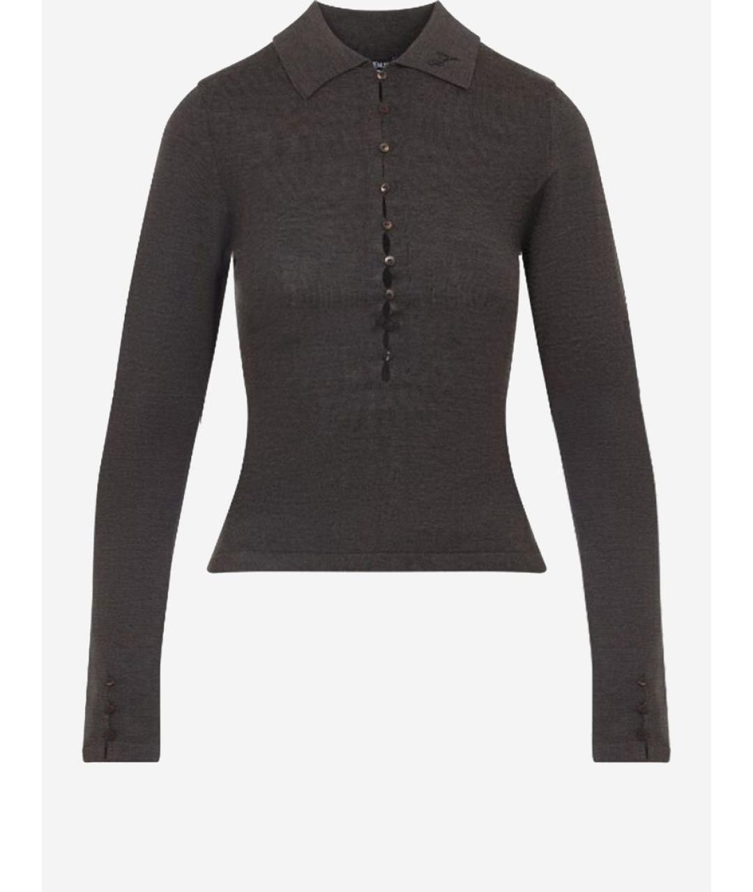 JACQUEMUS Коричневый шерстяной джемпер / свитер, фото 7