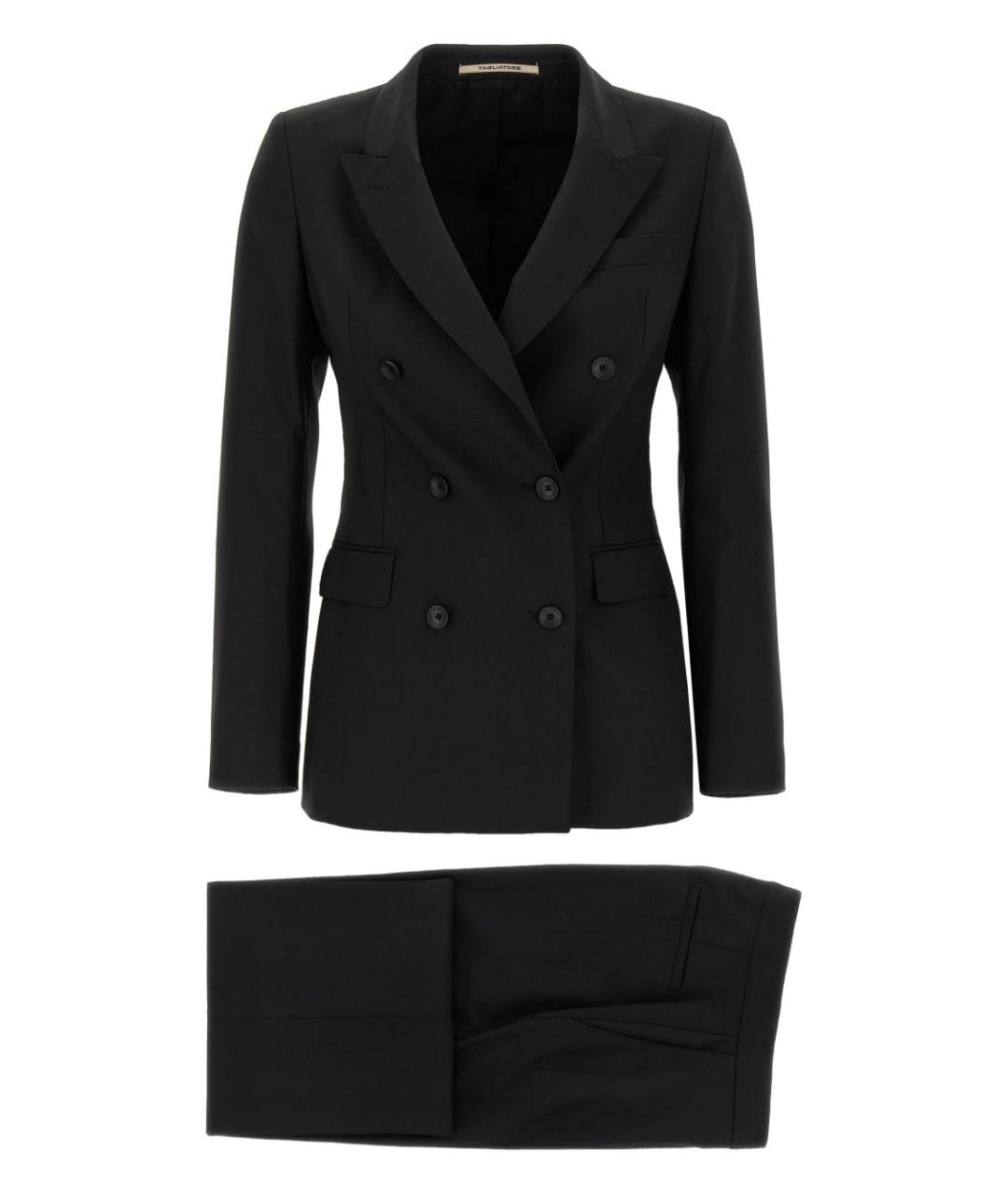 TAGLIATORE Черный шерстяной костюм с брюками, фото 1