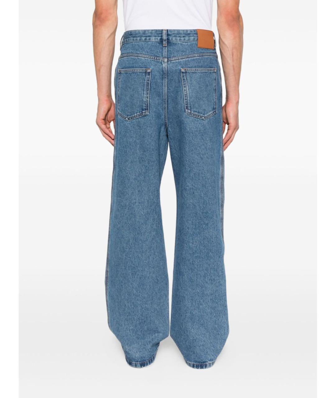 LOEWE Голубые хлопковые прямые джинсы, фото 4