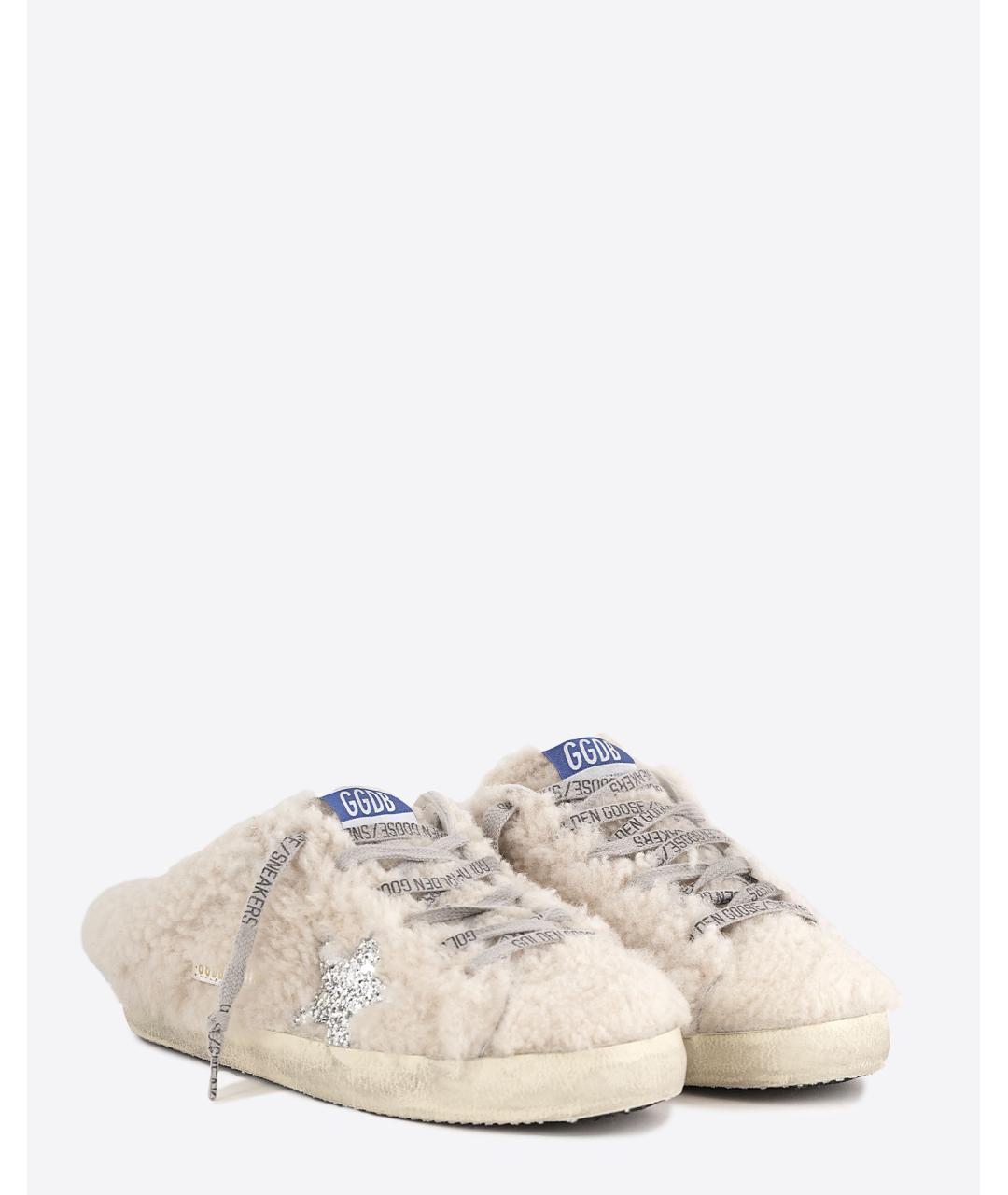 GOLDEN GOOSE DELUXE BRAND Бежевые мюли, фото 2