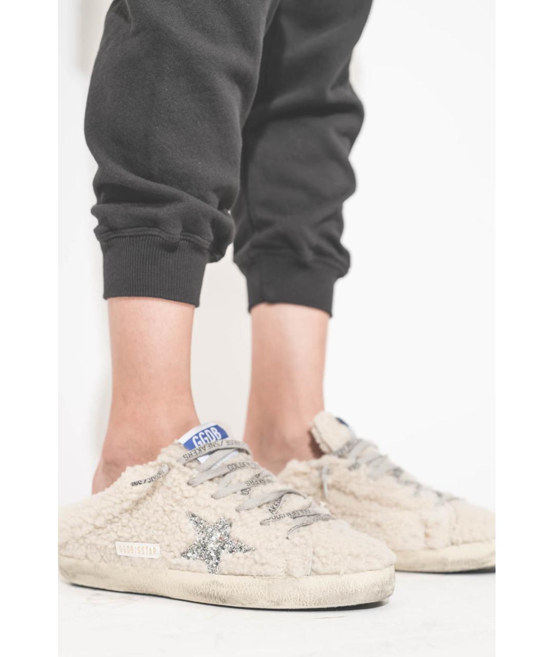 GOLDEN GOOSE DELUXE BRAND Бежевые мюли, фото 5