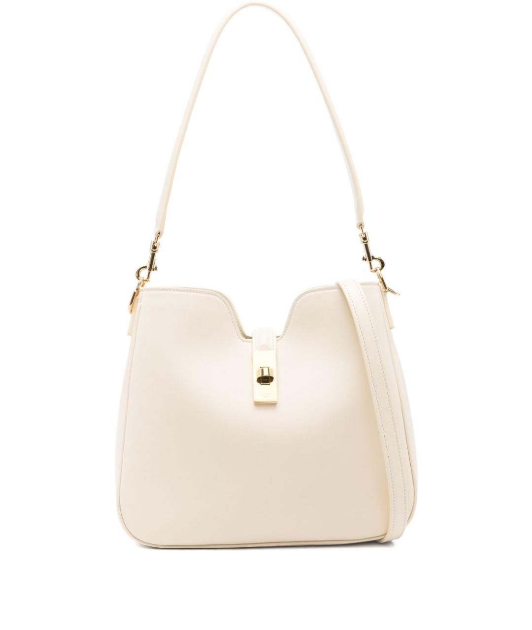 CELINE Бежевая кожаная сумка через плечо, фото 1