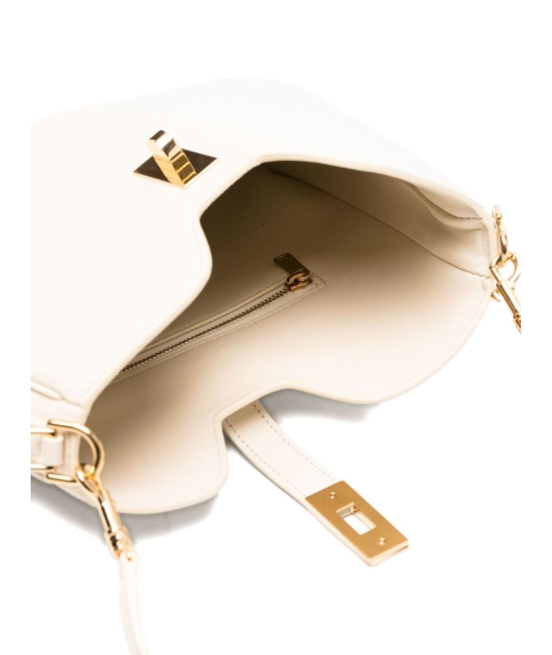 CELINE Бежевая кожаная сумка через плечо, фото 2