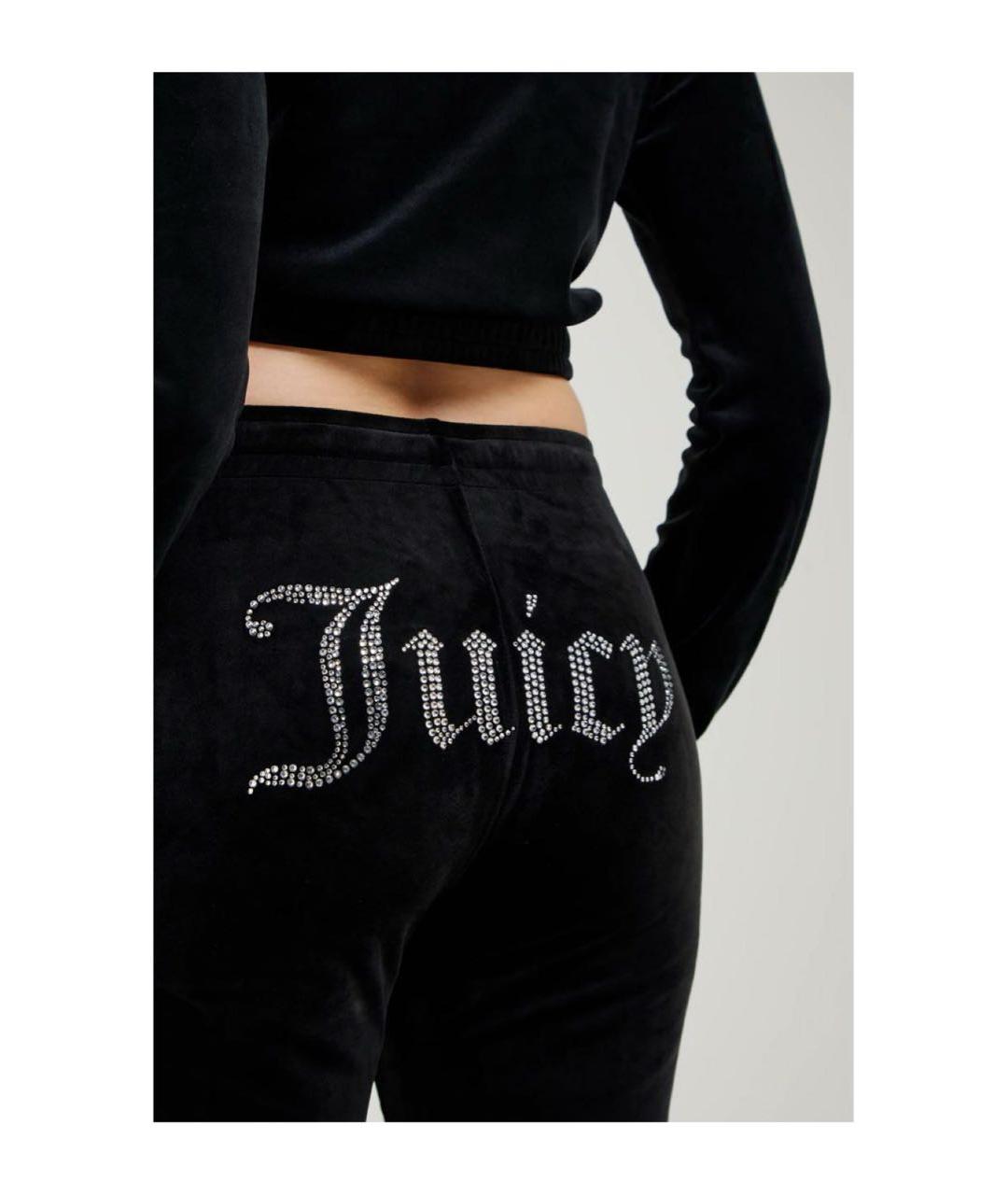 JUICY COUTURE Черный велюровый костюм с брюками, фото 4