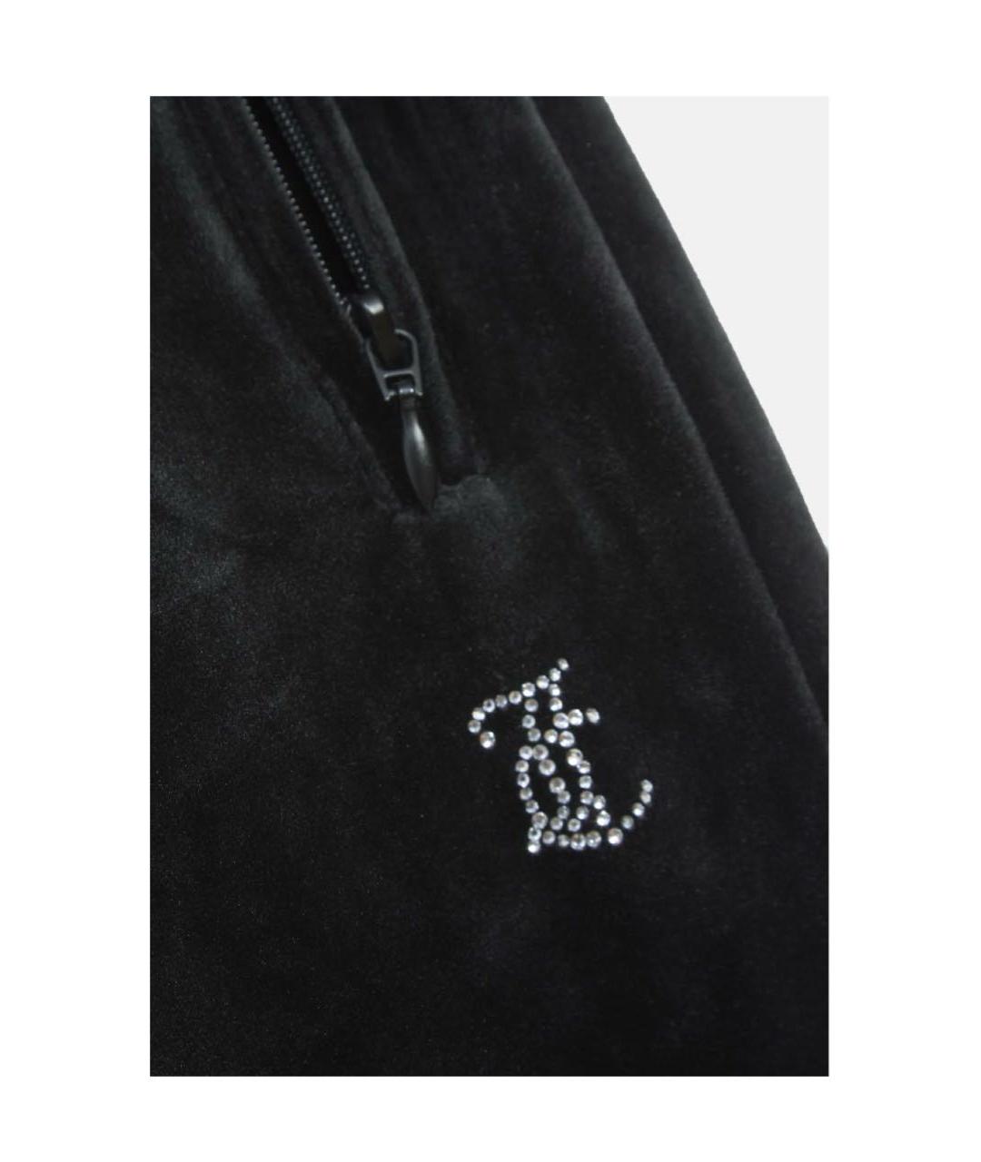 JUICY COUTURE Черный велюровый костюм с брюками, фото 3