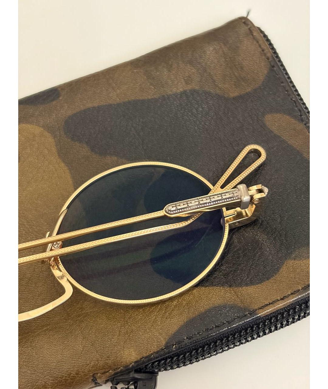 CHROME HEARTS Золотые металлические солнцезащитные очки, фото 3