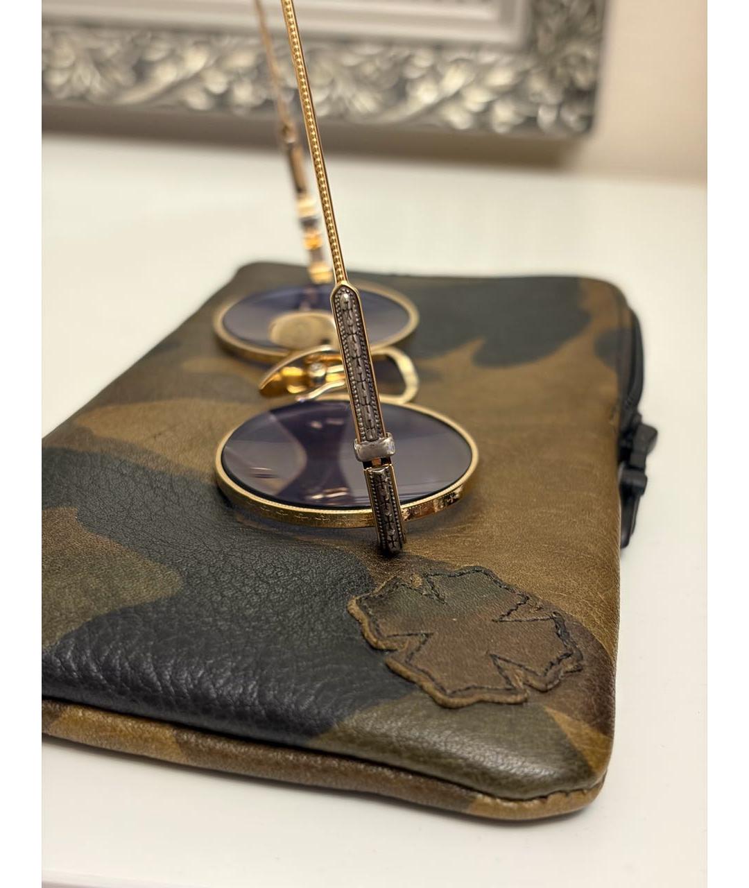 CHROME HEARTS Золотые металлические солнцезащитные очки, фото 5