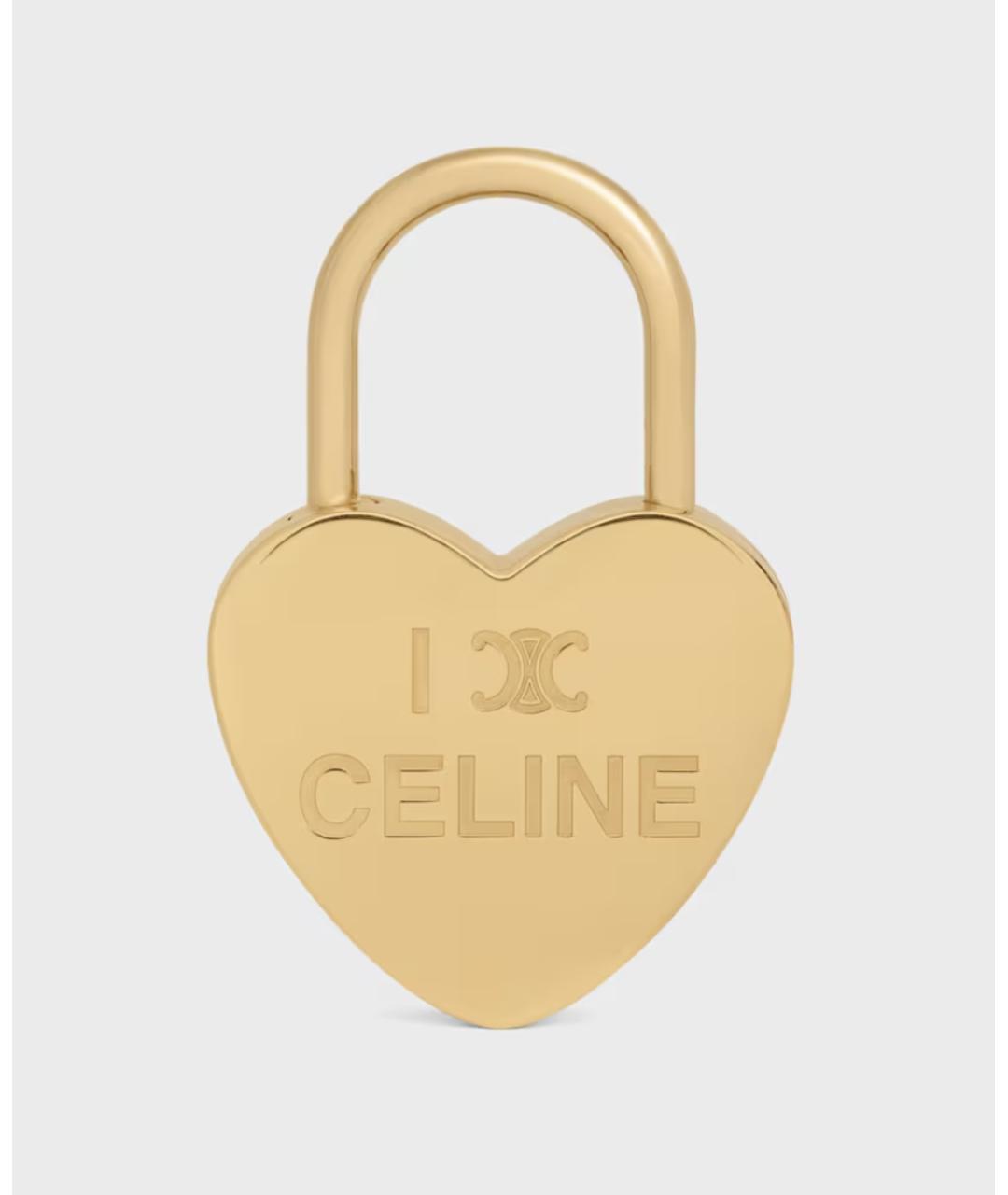 CELINE Золотая латунная подвеска, фото 6