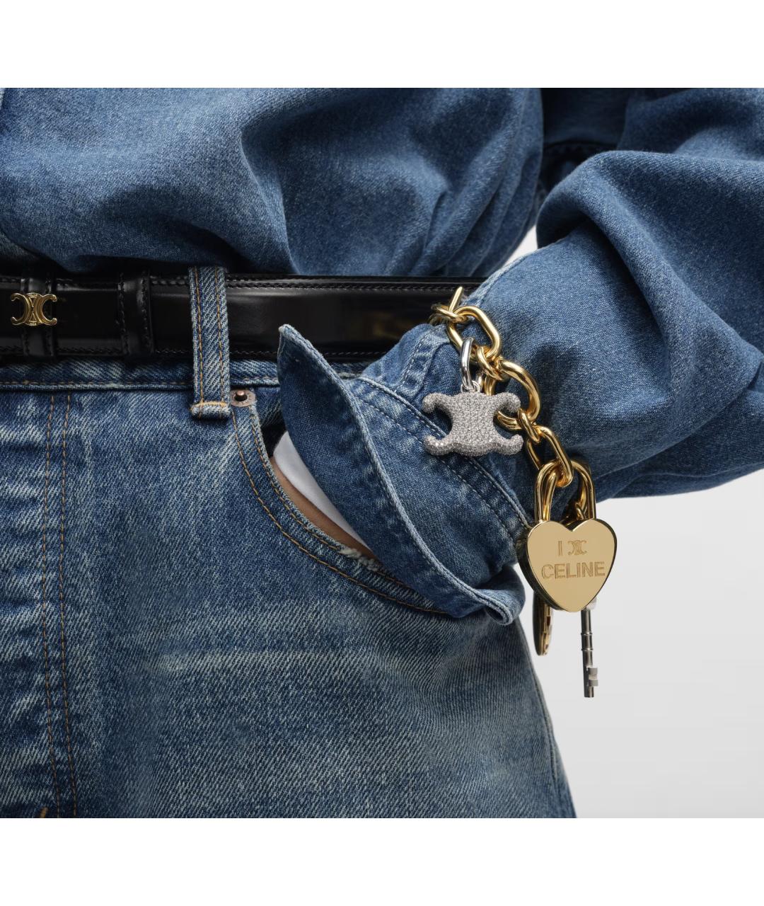 CELINE Золотая латунная подвеска, фото 2