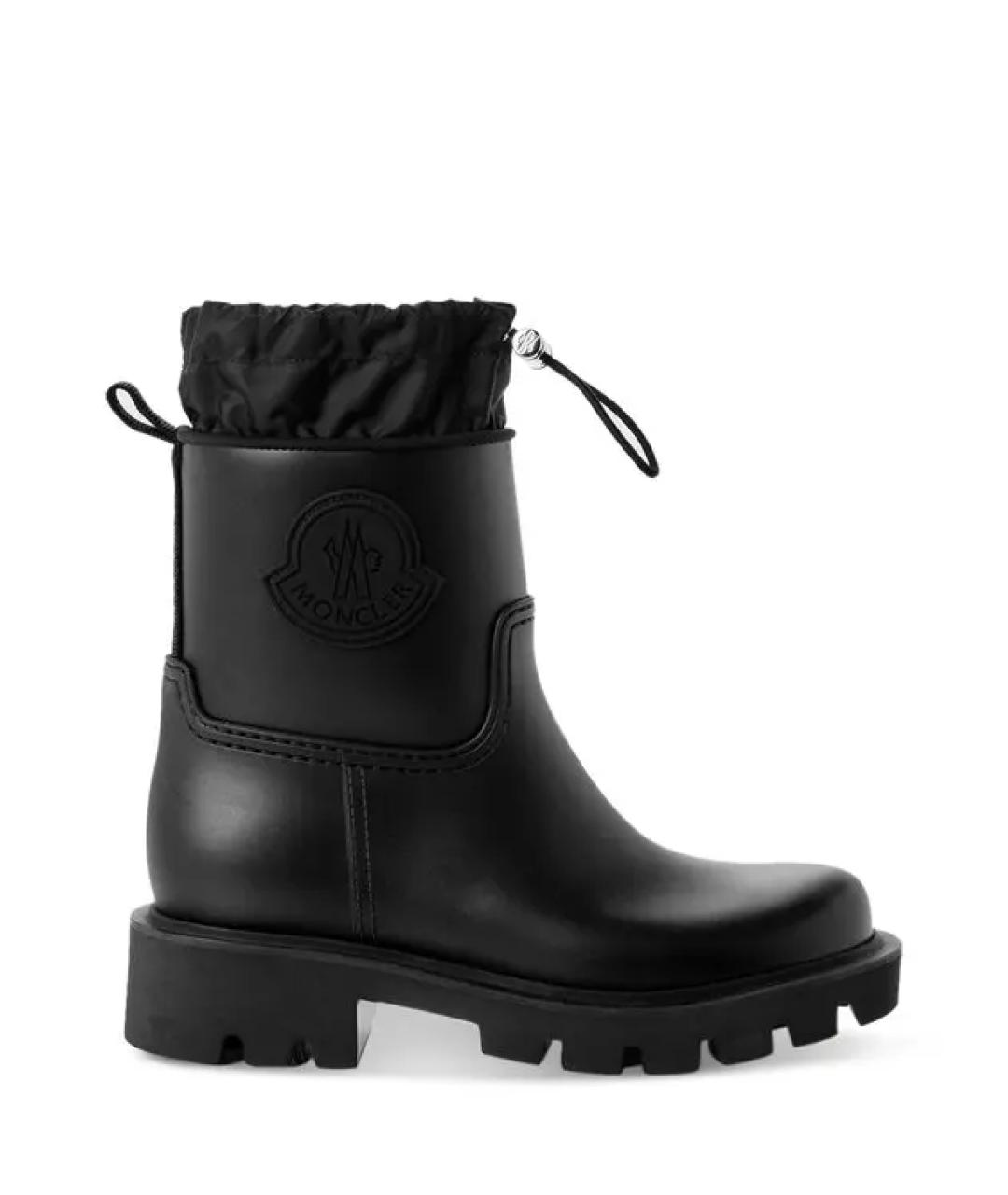 MONCLER Черные резиновые ботинки, фото 1
