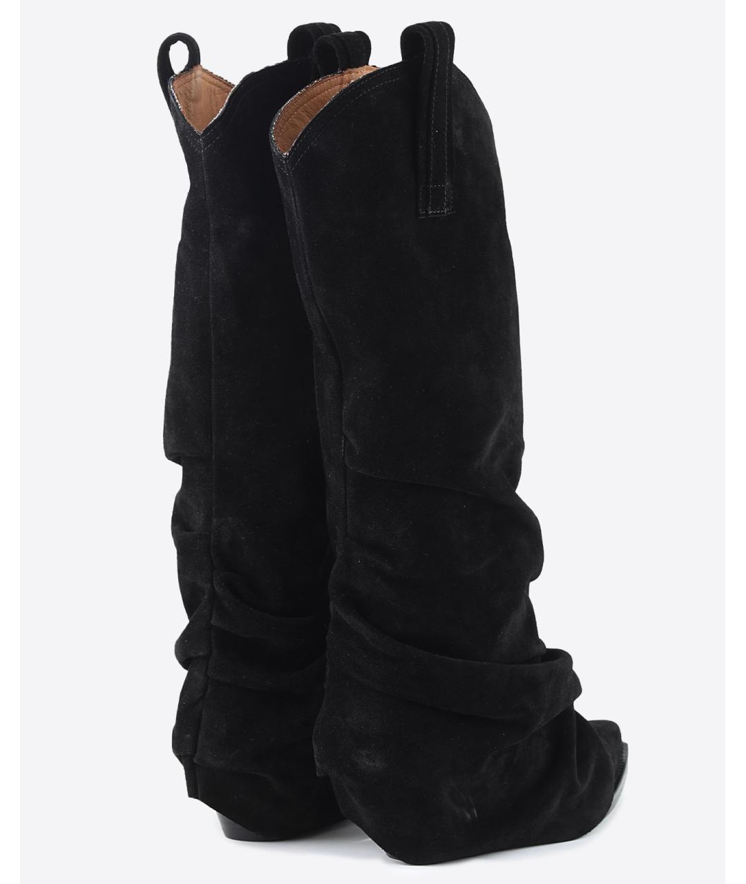 R13 Черные замшевые сапоги, фото 3