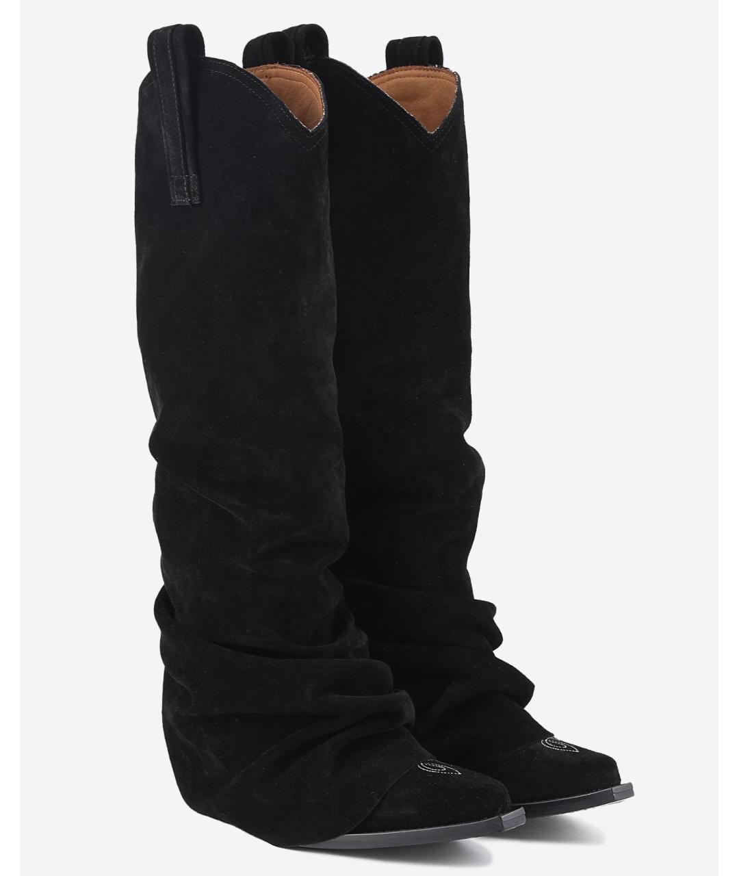 R13 Черные замшевые сапоги, фото 2