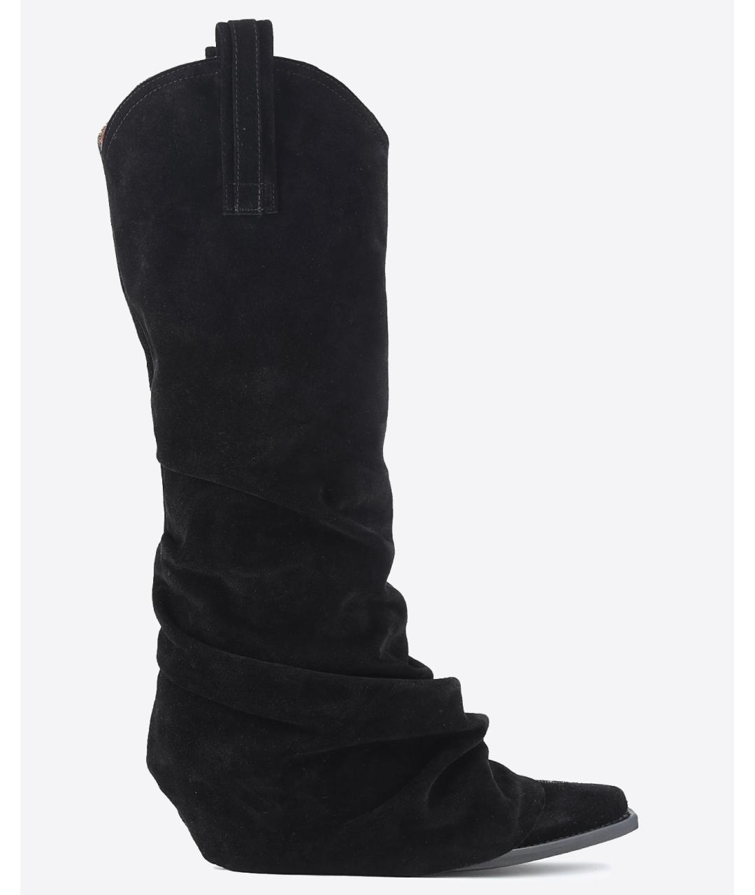 R13 Черные замшевые сапоги, фото 10