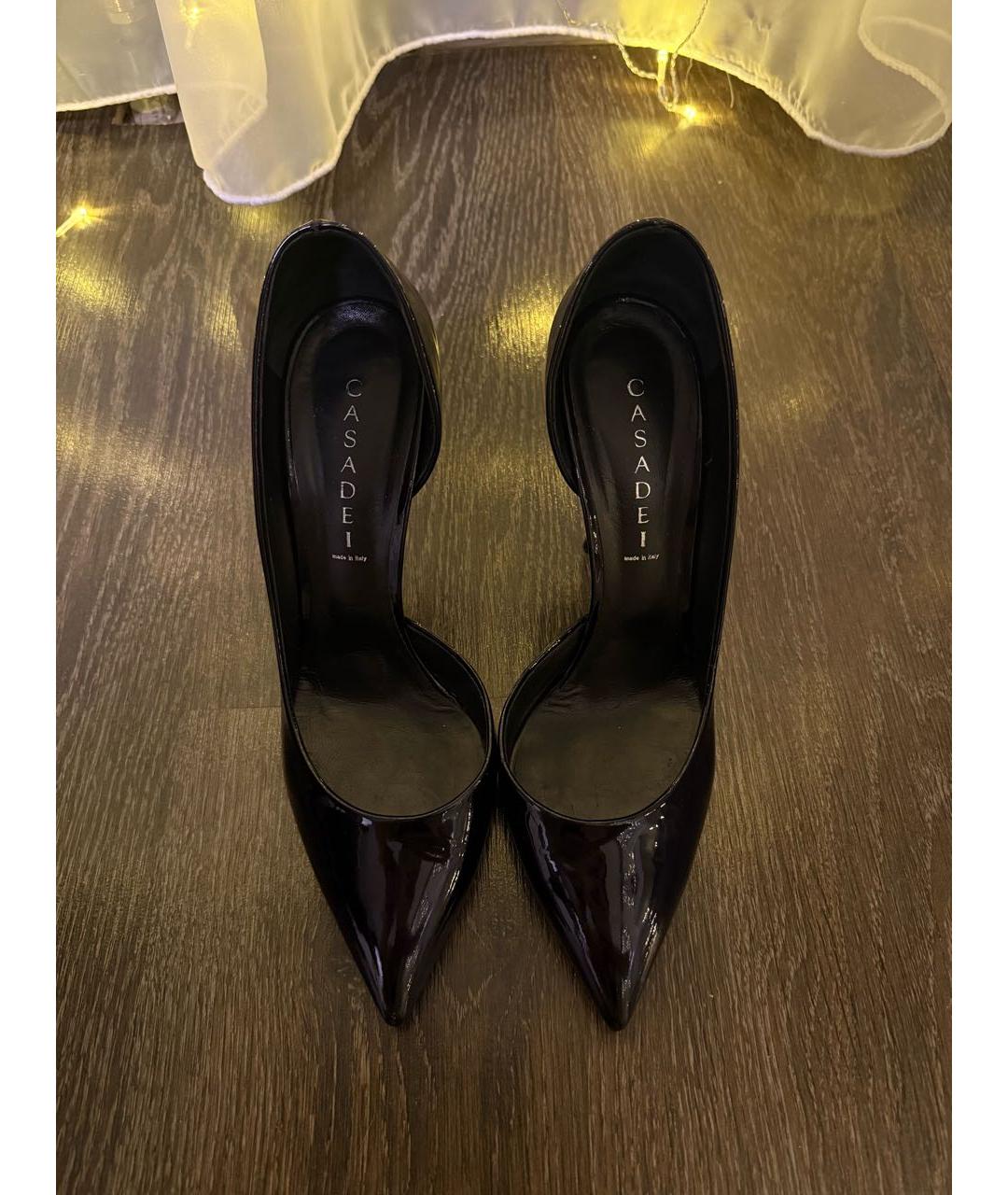 CASADEI Черные туфли из лакированной кожи, фото 2