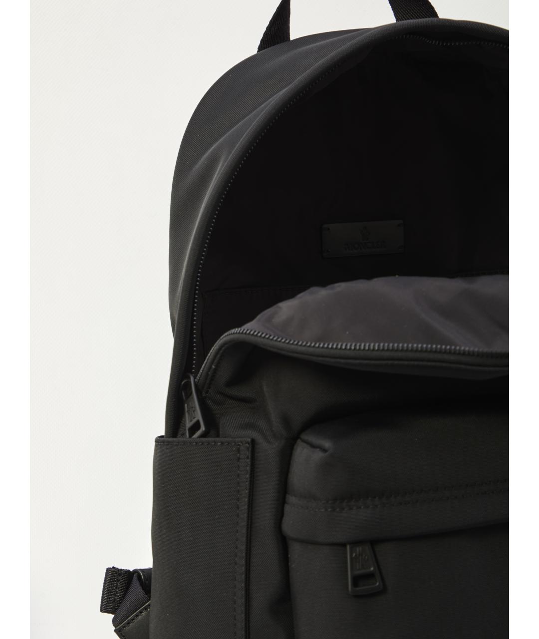 MONCLER Черный синтетический рюкзак, фото 4