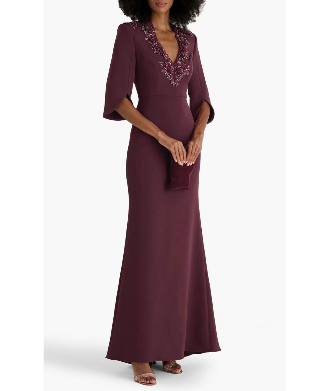 BADGLEY MISCHKA Бордовое коктейльное платье, фото 2