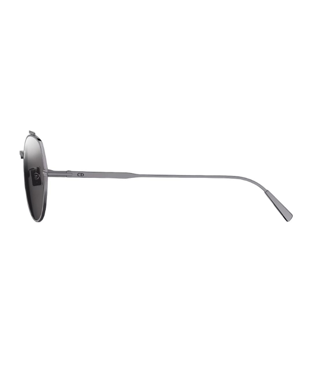 CHRISTIAN DIOR Серые металлические солнцезащитные очки, фото 3