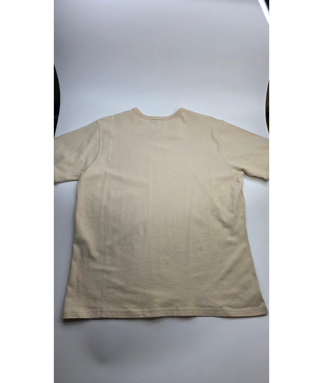 MARC JACOBS Бежевая хлопковая футболка, фото 3