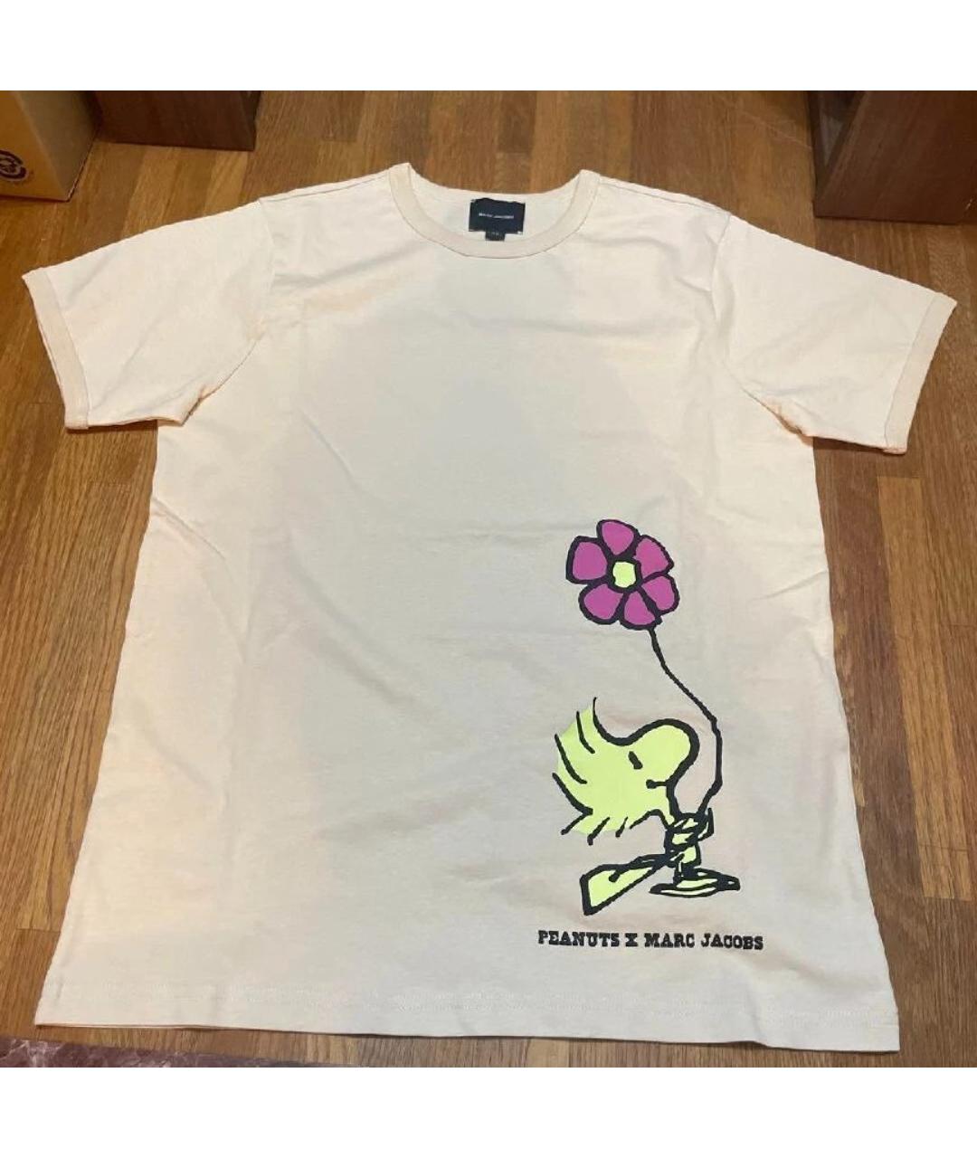 MARC JACOBS Бежевая хлопковая футболка, фото 7