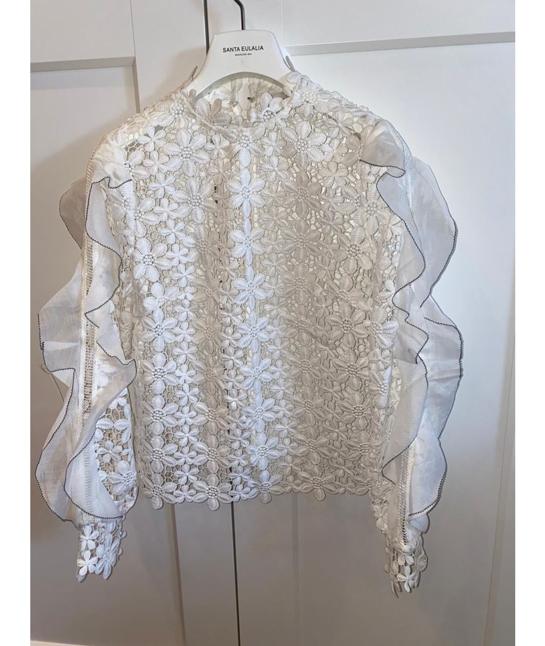 SELF-PORTRAIT Белая кружевная рубашка, фото 4