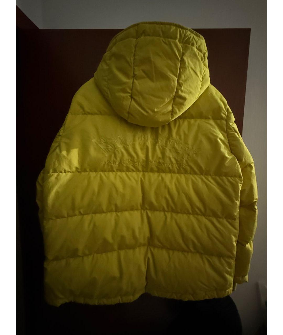 BURBERRY Желтый полиэстеровый пуховик, фото 2