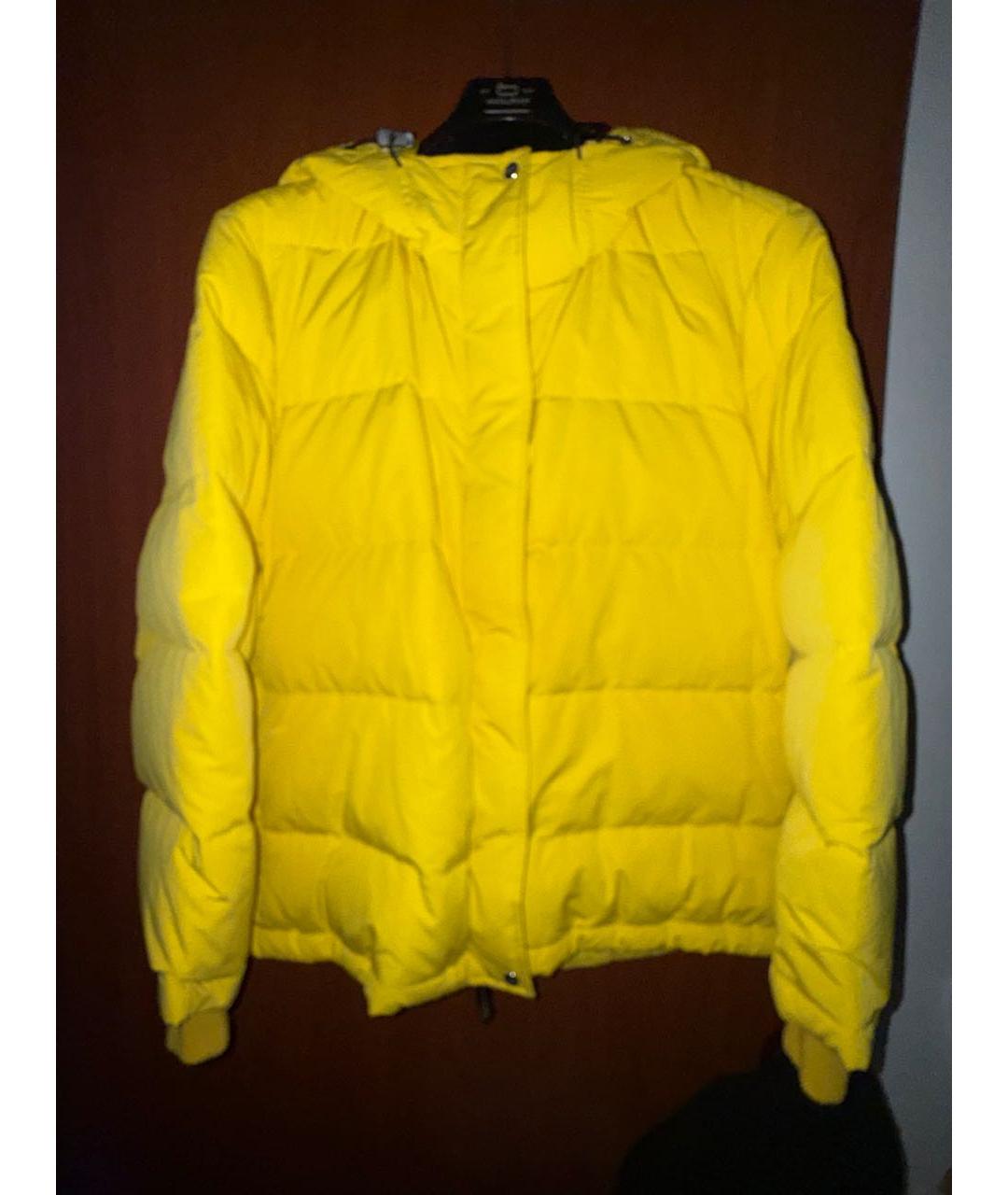 BURBERRY Желтый полиэстеровый пуховик, фото 6