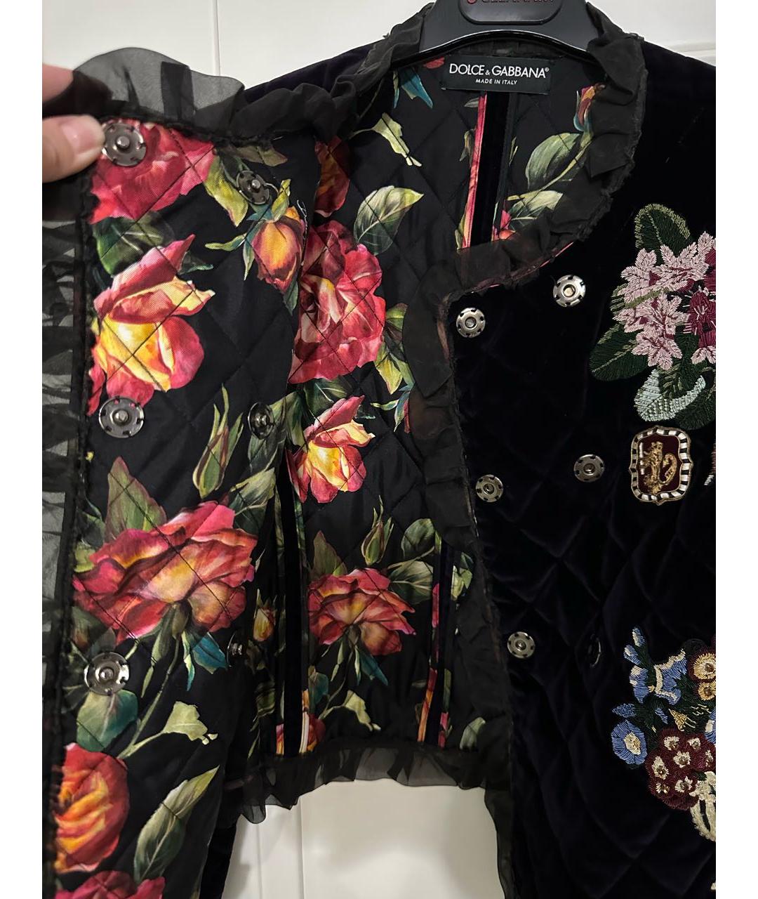 DOLCE&GABBANA Фиолетовый велюровый жакет/пиджак, фото 4