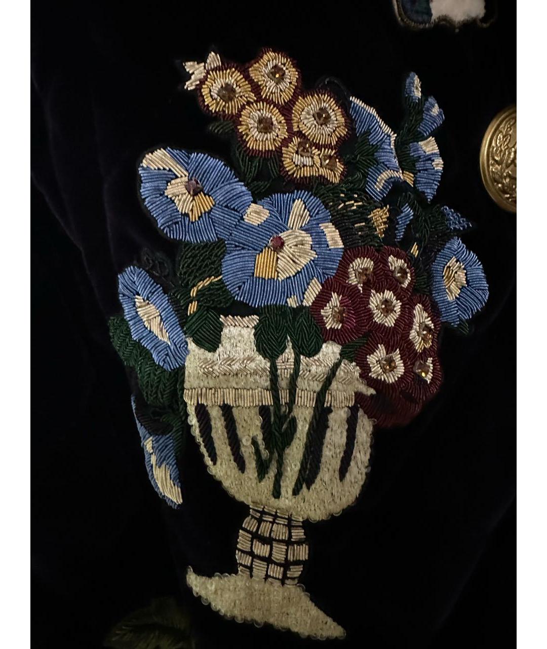 DOLCE&GABBANA Фиолетовый велюровый жакет/пиджак, фото 5