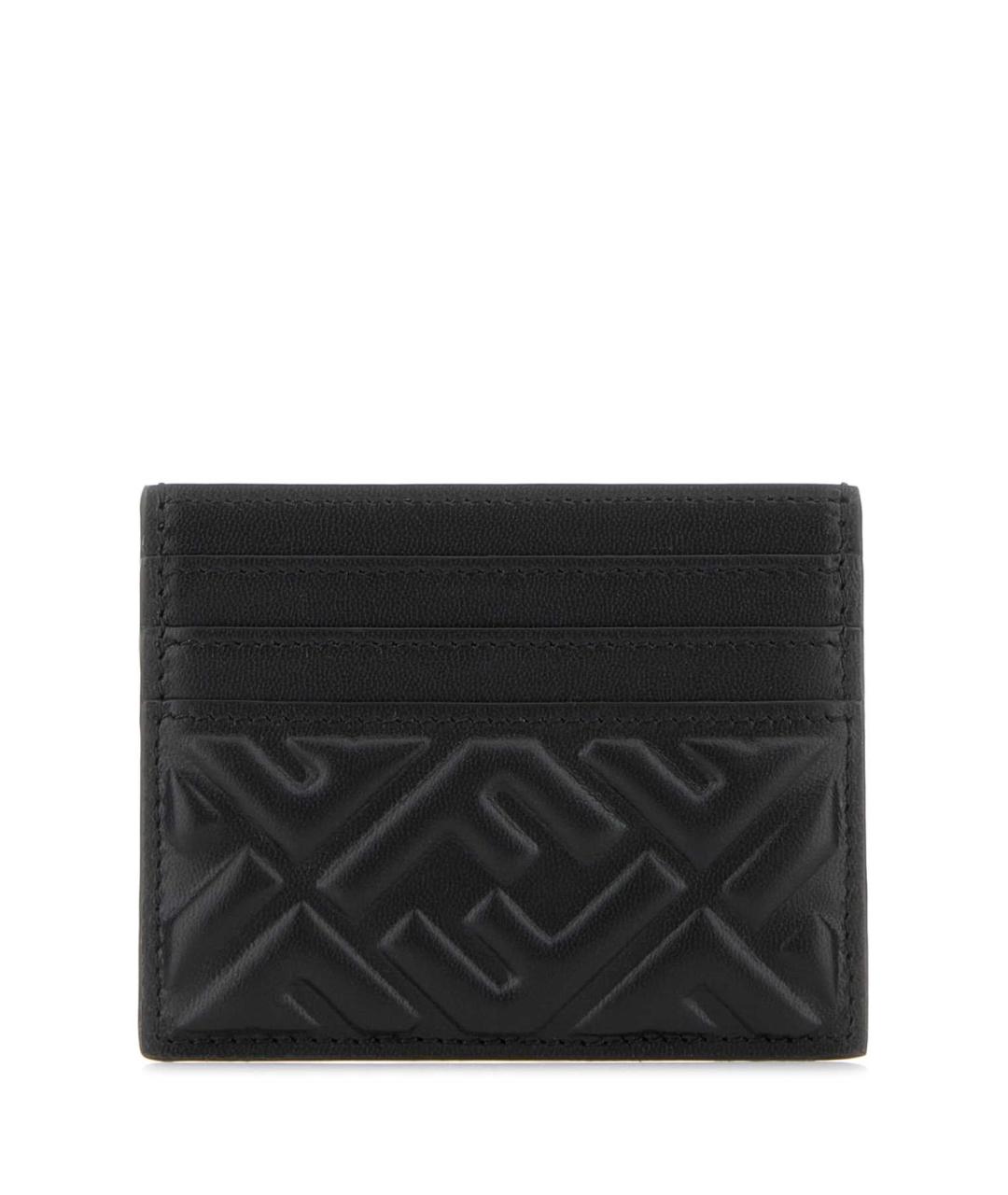 FENDI Черный кожаный кардхолдер, фото 1