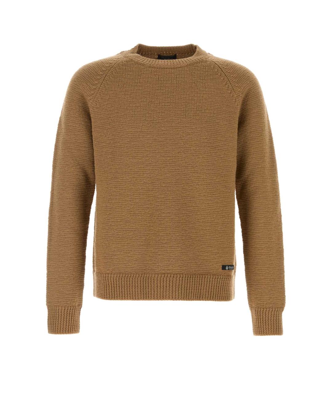 PRADA Бежевый шерстяной джемпер / свитер, фото 1