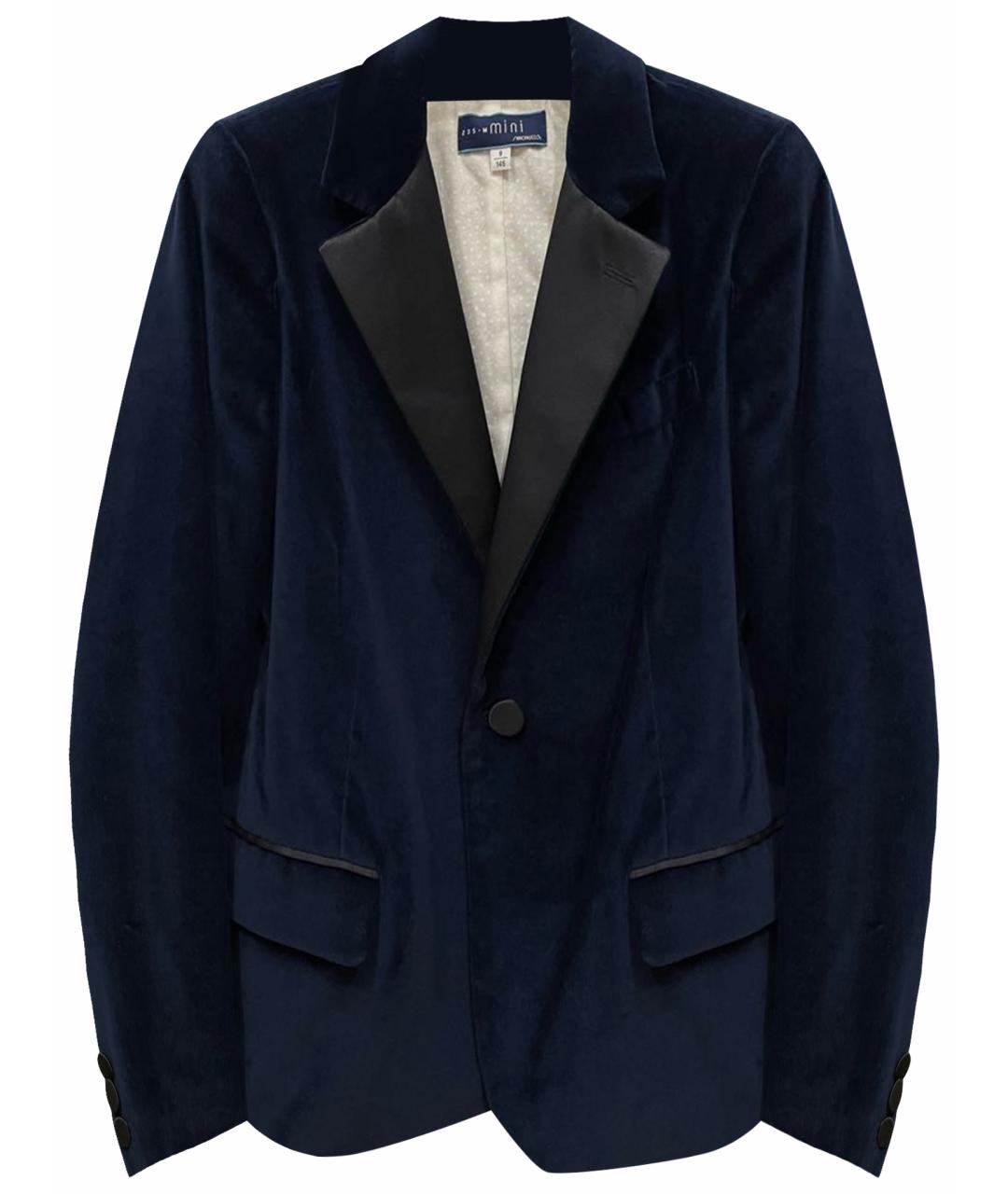 SIMONETTA RAVIZZA Темно-синий бархатный жакет / жилет, фото 1