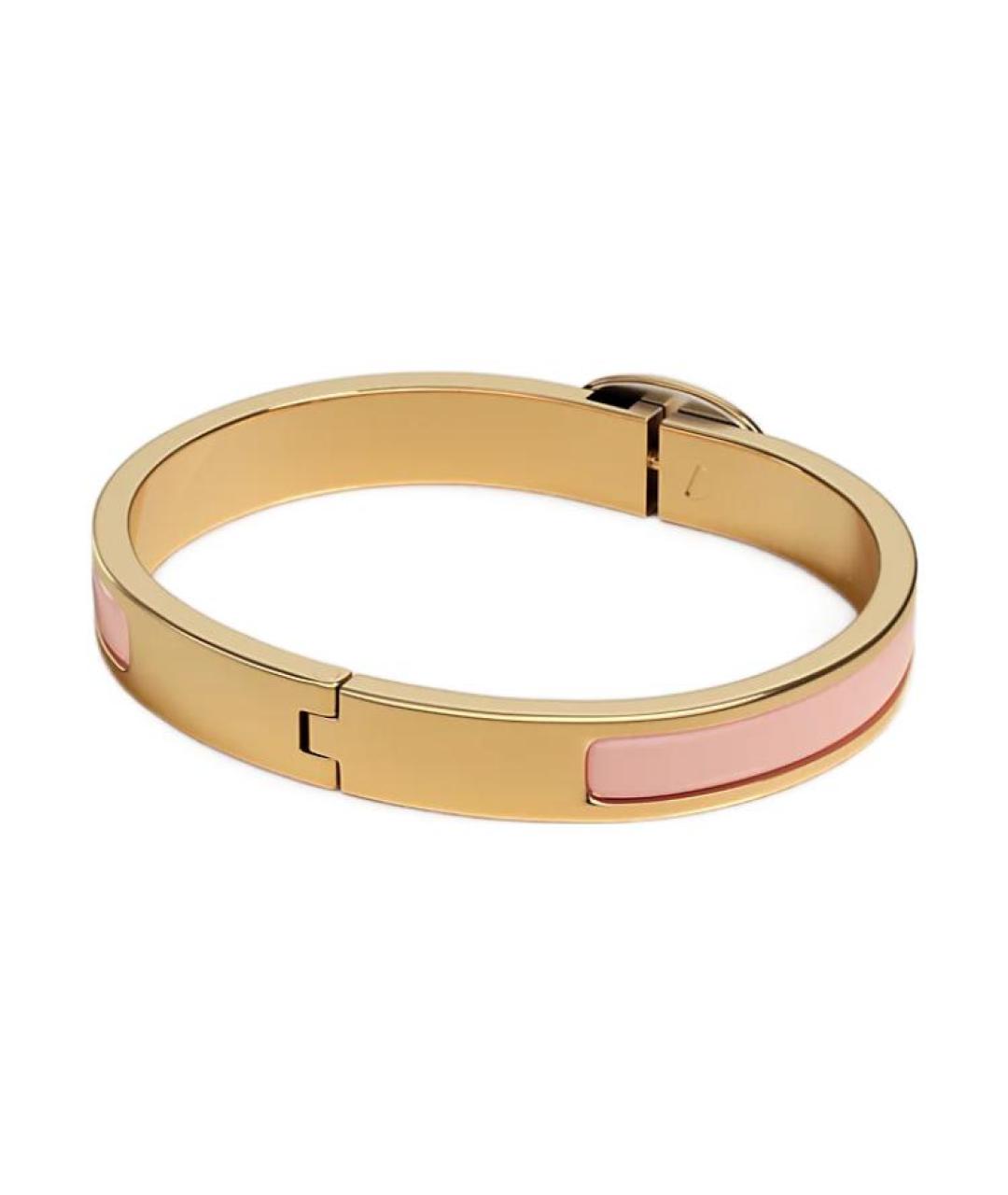 HERMES Розовый металлический браслет, фото 2